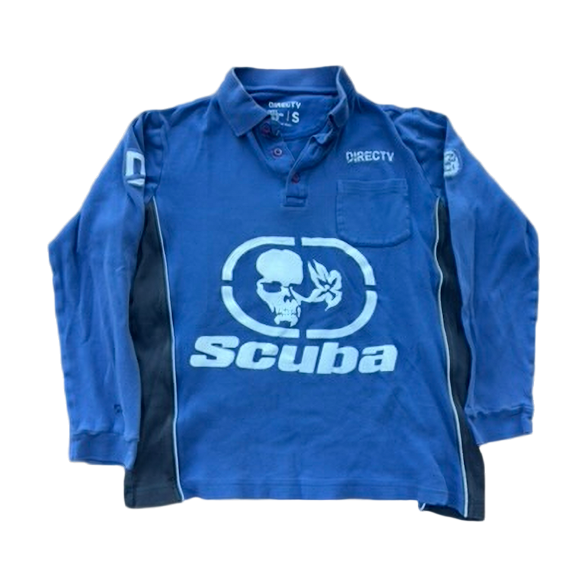 direct TV uniform longsleeve skull print