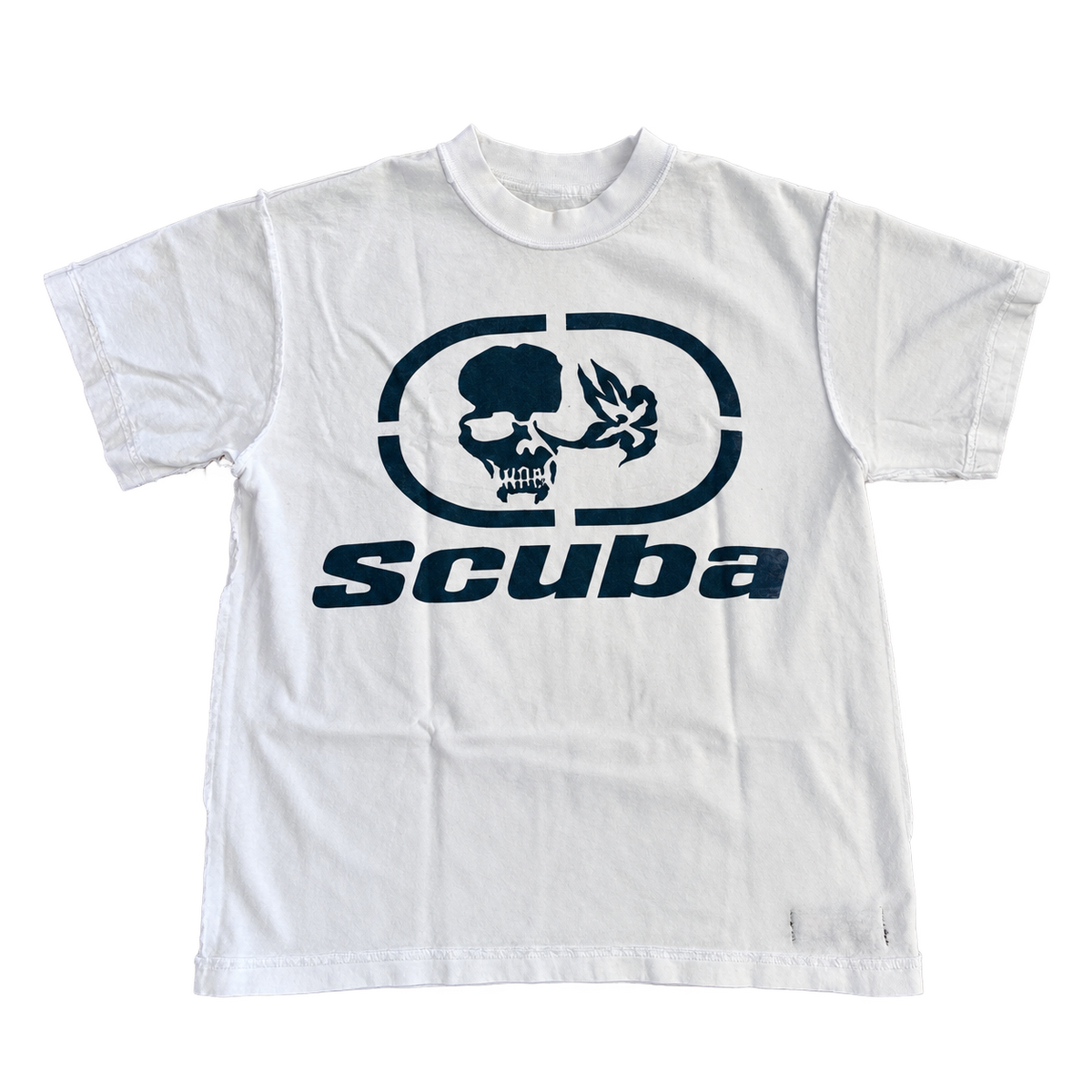 reversible baby tee white
